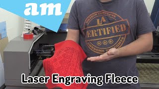 Laser Engraving Fabric Demo on TruCUT CO2 Laser Machine Engraving Fleece Fabric [upl. by Rihsab]