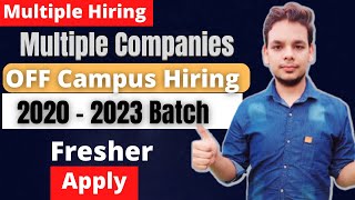 OFF Campus  Job Drive  Latest Hiring For 2020202120222023 Batch  Urgent Hiring  Apply Now [upl. by Alimak]