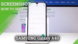 How to Capture Screen on Samsung Galaxy A40 – Screenshot Instructions [upl. by Lolly]