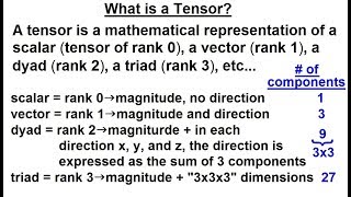 Calculus 3 Tensors 1 of 28 What is a Tensor [upl. by Ahsimal]