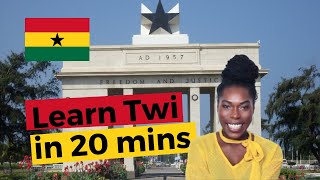 LEARN TWI IN 20 MINUTES Basic Twi lessons for Beginners and Tourists  Akwaaba With Adwoa Lee [upl. by Alasdair]