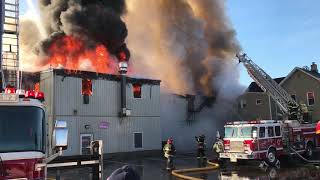 Massive Netcong fire leads to building collapse [upl. by Silletram835]