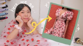 I DIY the strawberry dress Lirika Matoshi  WITHWENDY [upl. by Adnwahsat]