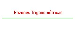 Razones Trigonométricas [upl. by Lyrem]