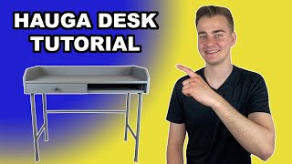 Step By Step Tutorial IKEA Hauga Desk [upl. by Mogerly]