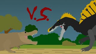 Deinosuchus vs Spinosaurus  Stick Nodes [upl. by Sarine179]