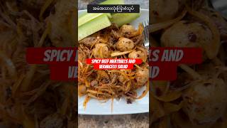 Spicy Beef Meatballs and Vermicelli Salad shortvideo food shorts short [upl. by Socrates]