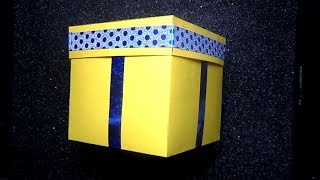 DIY  COMO HACER UNA CAJA DE CARTULINA  Muy Fácil [upl. by Amo]