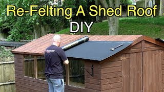 How to Easily Felt a Shed Roof The Right Way DIY [upl. by Wadlinger997]