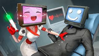 TV Woman x TV Man EPIC LOVE STORY  SAVE TV Woman vs Skibidi Toilet in Gmod 263 [upl. by Egiarc]