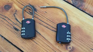 Review TSA Approved Suitcase number locks with flexible cable [upl. by Irina]