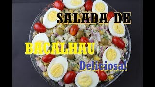 SALADA DE BACALHAU – DELICIOSA [upl. by Ahsitram132]