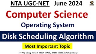 Disk Scheduling Algorithm in Operating System  UGC NET Computer Science Preparation  NET CS 2024 [upl. by Nilrac]