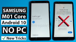 SAMSUNG M01 Core FRP Bypass U4bit4 Android 10 Without PC  Samsung M01 Core Google Account Remove [upl. by Inalak720]