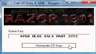 Call Of Duty 4 Multiplayer Key Code 100 [upl. by Eiraminot]