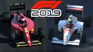 F1 2019 EXCLUSIVE Gameplay  SENNA vs PROST Classic Race at Monza F1 2019 Game Ferrari amp McLaren [upl. by Arraic462]