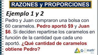 RAZONES Y PROPORCIONES ✅  Ejemplo 1 y 2 [upl. by Marci357]