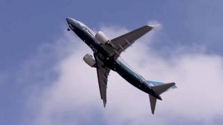 737 MAX 7 Farnborough Flying Display [upl. by Atekan]