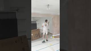 Spray painting walls and ceilings [upl. by Onihc]