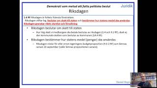 Demokrati som beslutsform  Del 243  Riksdagens övriga uppgifter [upl. by Oeniri481]