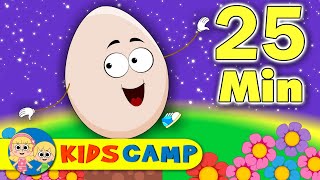 Humpty Dumpty Sat On A Wall  More Nursery Rhymes And Kids Songs by KidsCamp [upl. by Gati]