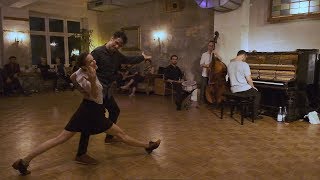 Felipe Braga Erin Morris and Declan Forde  Lindy Hop social demo [upl. by Ysied117]