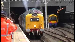 Deltic 55022 quotRoyal Scots Greyquot at Euston amp Race  060311 [upl. by Samot608]