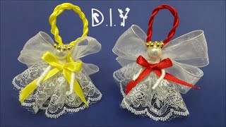 DIY Christmas Ornament Angel  MyInDulzens [upl. by Idissac]