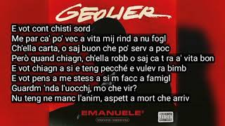 Emanuele  Geolier Testo [upl. by Esaertal]