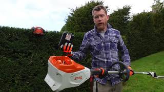 STIHL HLA 135 BATTERY LONG REACH HEDGE TRIMMER [upl. by Weiser]