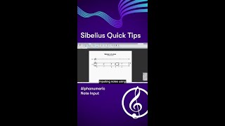 SIBELIUS QUICK TIP Alphanumeric Note Input [upl. by Leelah]