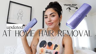 My Updated At home laser hair removal routine ft ULIKE [upl. by Esdnil]