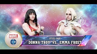 WWE 2K19 Donna Troy vs Emma Frost  Steel Cage2 Out Of 3 Falls Match [upl. by Hartzel386]