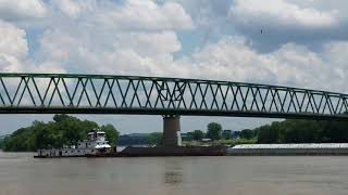 Marietta Ohio  Ohio River Barge  JP Snyder Steam Tow Boat  Valley Gem Sternwheeler [upl. by Eliga655]