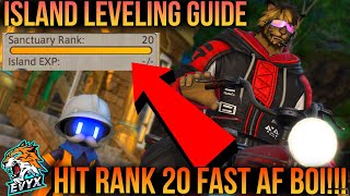 Island Sanctuary LEVELING GUIDE Rank 20 FAST FFXIV 65 [upl. by Eemaj331]