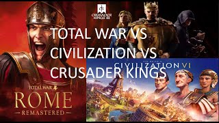 Civilization VS TOTAL WAR VS Crusader Kings Which one is for You [upl. by Mellicent]