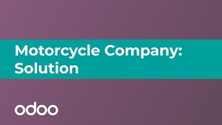 Motorcycle Company Solution  Odoo Use Cases [upl. by Brenna495]