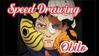 Obito Uchiha Speed Drawing Naruto Shippuden [upl. by Nilla]