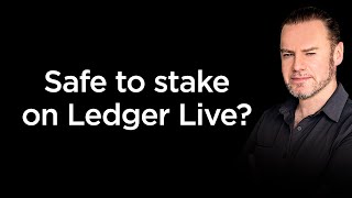 Safe to stake Solana on Ledger Live [upl. by Gnehc]