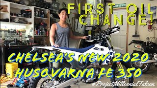 2020 Husqvarna FE350 oil change [upl. by Cleodal]