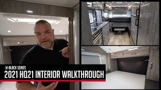 HQ21 2021 Interior Walkthrough  Black Series Camper Caravans trailers and campers [upl. by Ybloc]