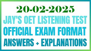 OET LISTENING TEST 20022025 oet oetexam oetnursing oetlisteningtest [upl. by Nelloc]