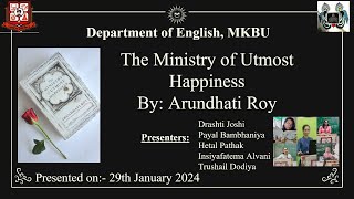 The Ministry of Utmost Happiness  Introductory Presentation by Sem 4 Students [upl. by Aryc]