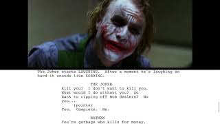 Script To Screen The Dark Knight Joker Interrogation Scene 4k [upl. by Anelat82]