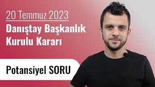 Yeni Düzenleme Potansiyel Soru  Danıştay Başkanlık Kurulu  Kaymakamlık ve Hakimlik Sınavı [upl. by Lot]