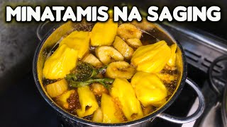 Minatamis na SAGING with Langka at Sago How to Cook [upl. by Ingaborg]