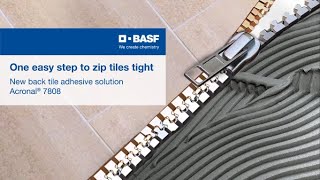 Acronal® 7808 Back Tile Adhesive the easy step to zip tiles tightly to walls for greater assurance [upl. by Rebmac]