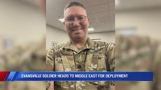 Veterans Voices Evansville soldier leaves for deployment in Middle East [upl. by Luzader]