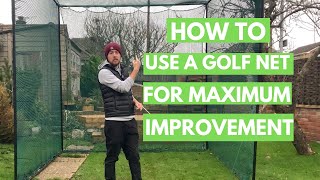 HOW TO USE A GOLF PRACTICE NET FOR MAXIMUM SWING IMPROVEMENT [upl. by Tuck]