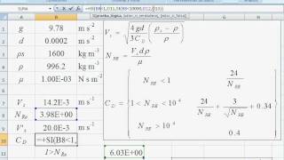 Calcular velocidad de sedimentación con Solver [upl. by Inoliel996]